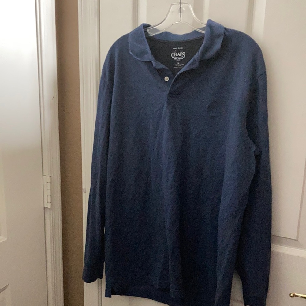 FINAL MARKDOWN Men’s chaps long sleeved polo shirt large